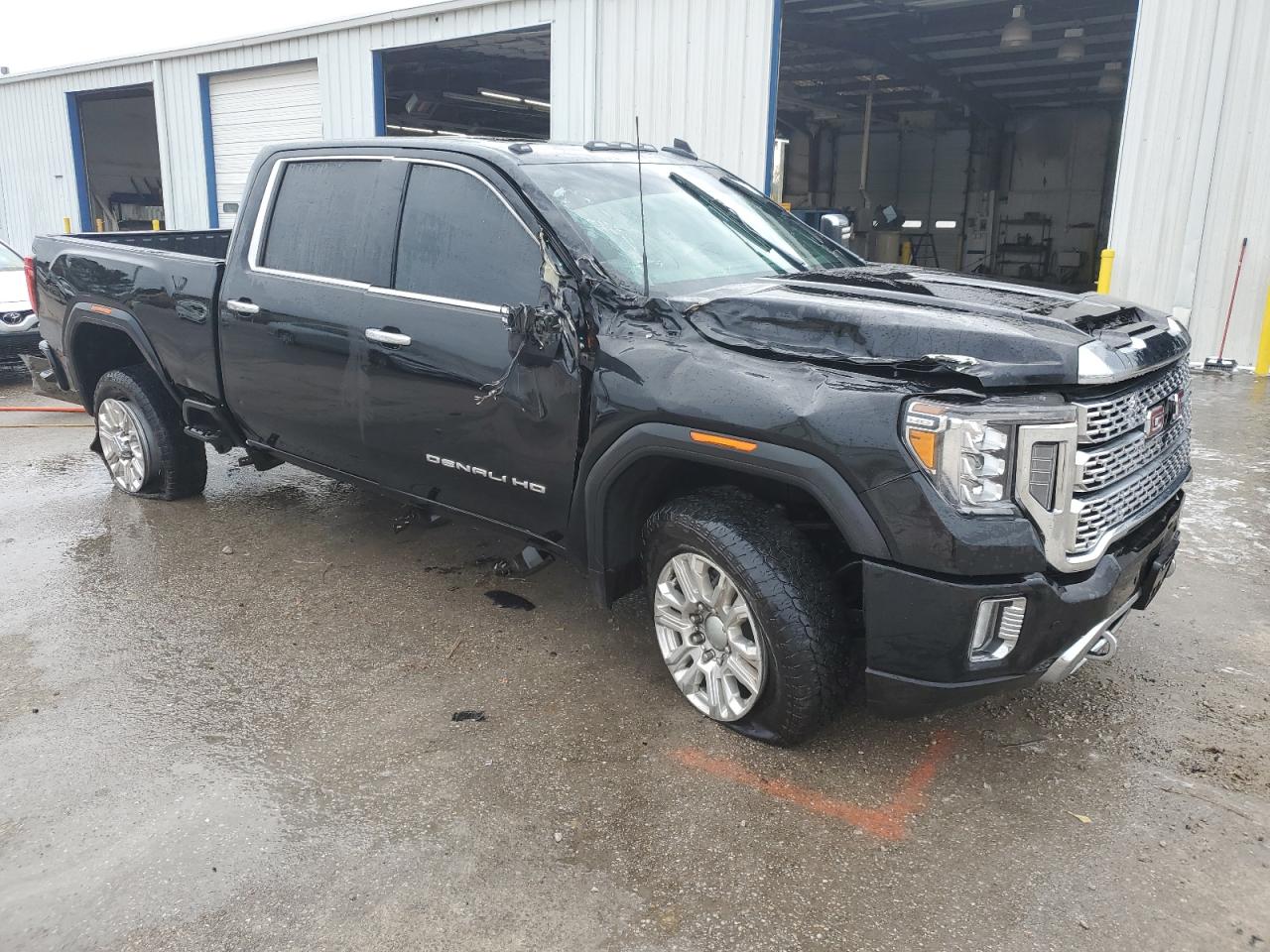 2022 GMC Sierra VIN 1GT49RE70NF274028 Copart auction photo, side / front end damage thumbnail 4