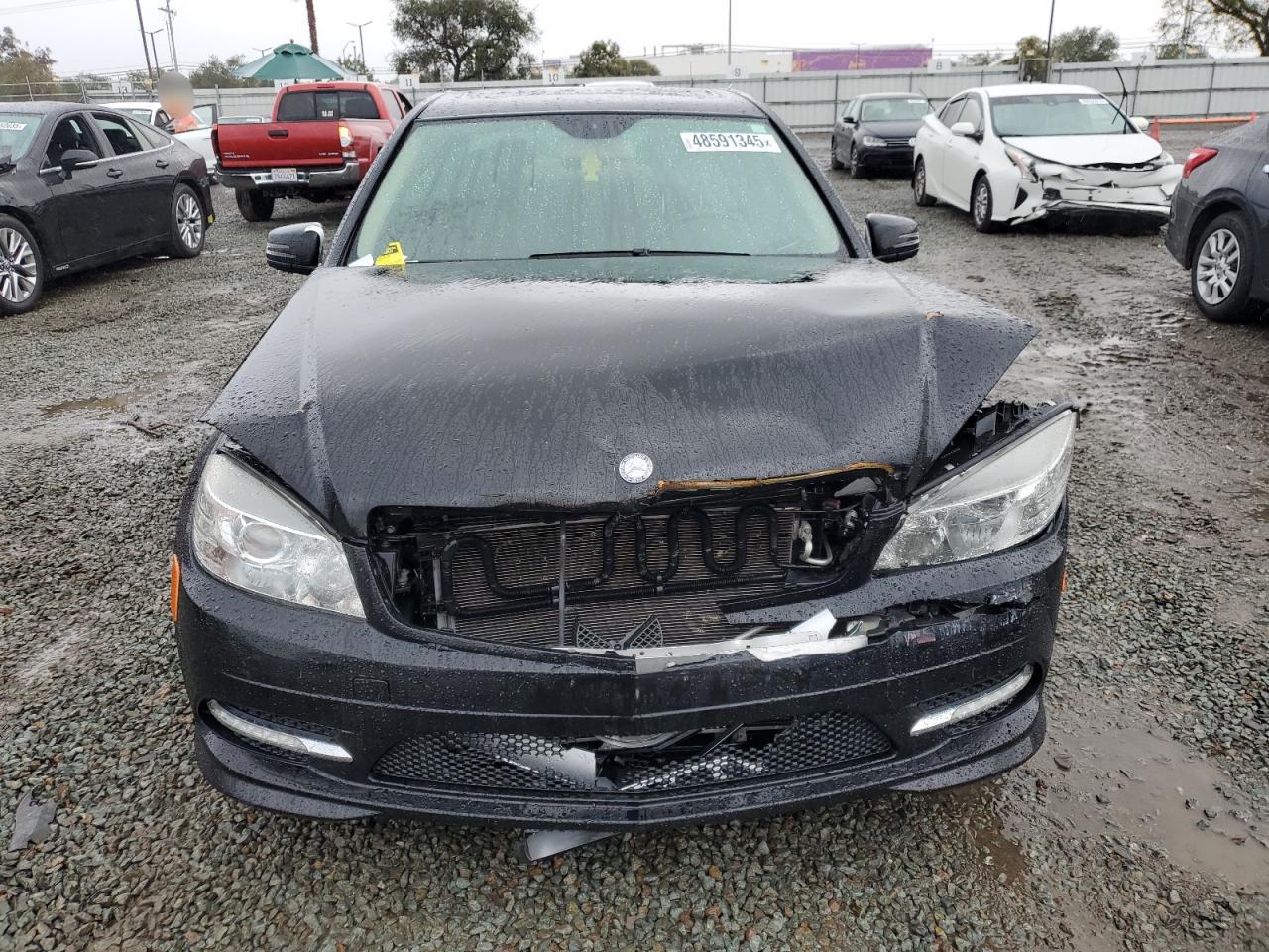 2011 Mercedes-Benz C-klasse VIN WDDGF5EBXBR174201 Copart auction photo, front end damage thumbnail 5