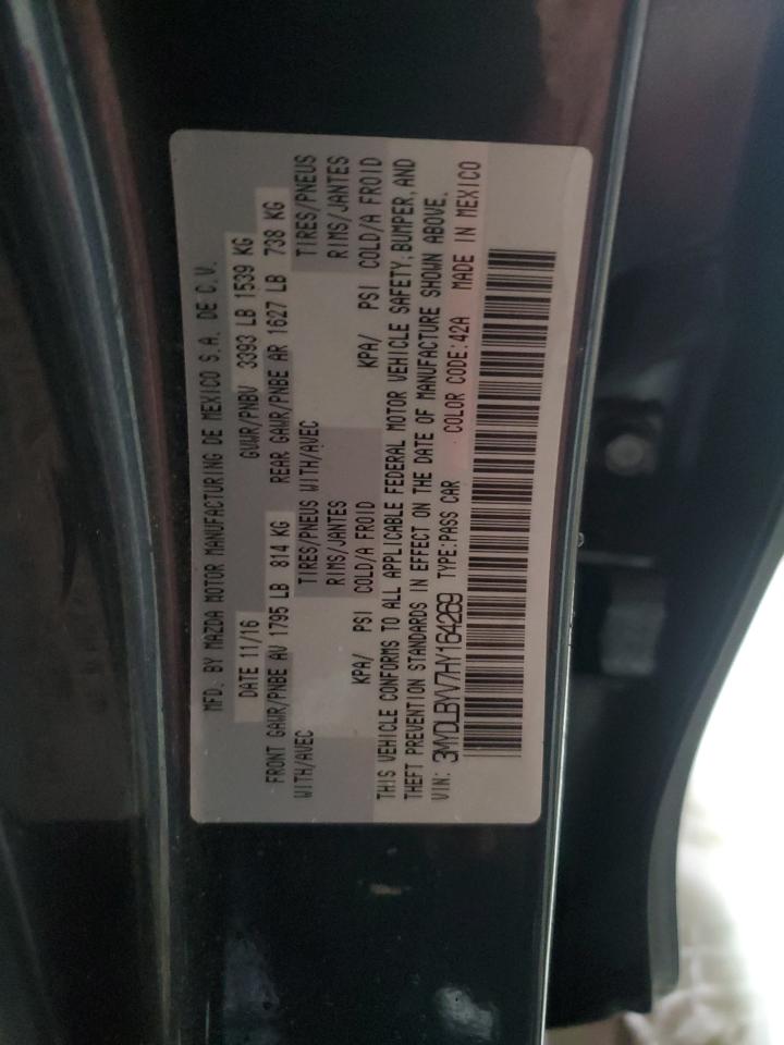 2017 Toyota Yaris VIN 3MYDLBYV7HY164269 Copart auction photo, all over damage thumbnail 12