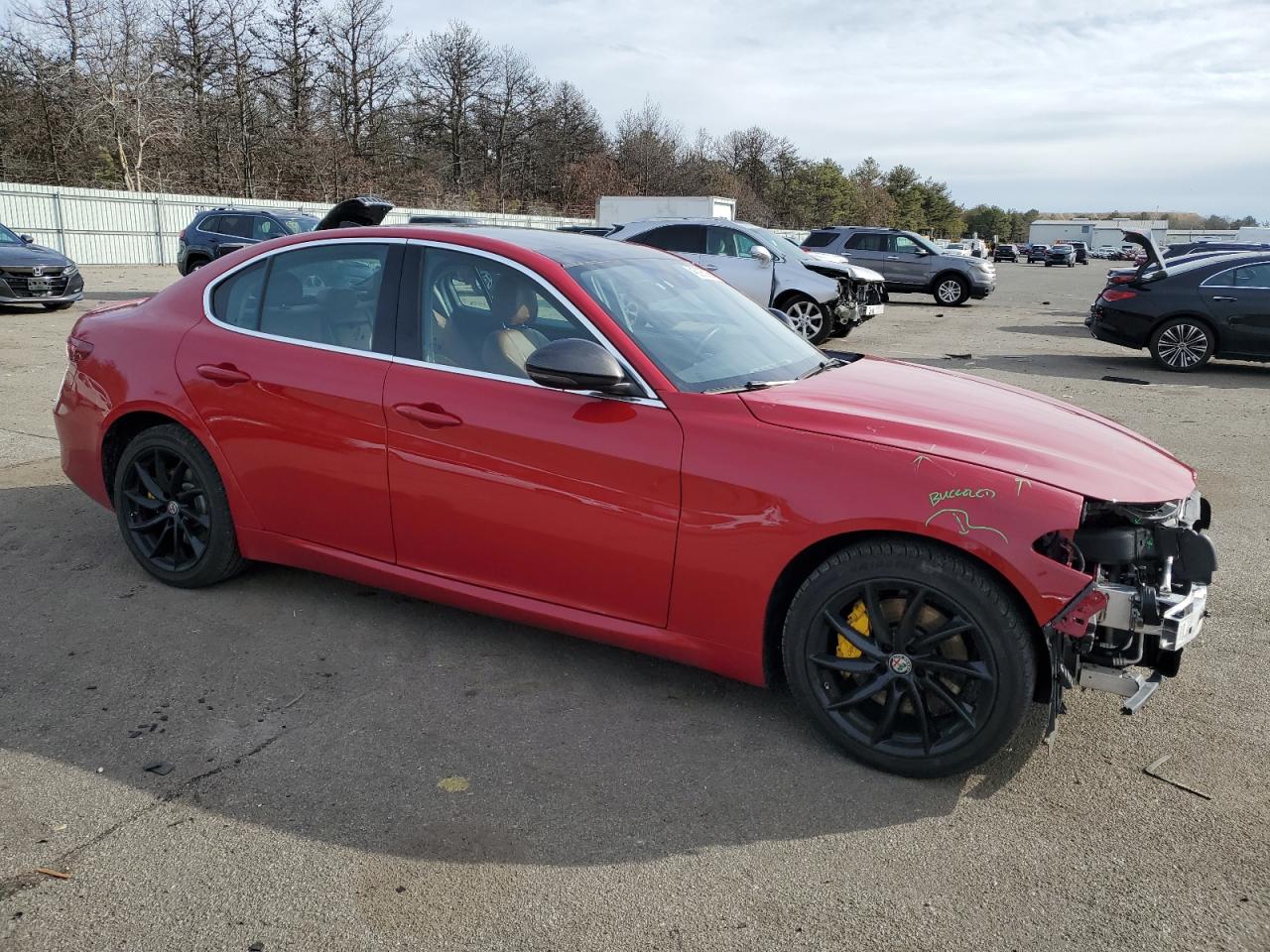 2017 Alfa Romeo Giulia VIN ZARFAEDNXH7560496 Copart auction photo, front end damage thumbnail 4