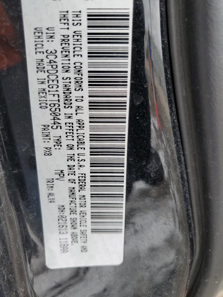 2015 Dodge Journey VIN 3C4PDCEG1FT650445 Copart auction photo, side / front end damage thumbnail 13
