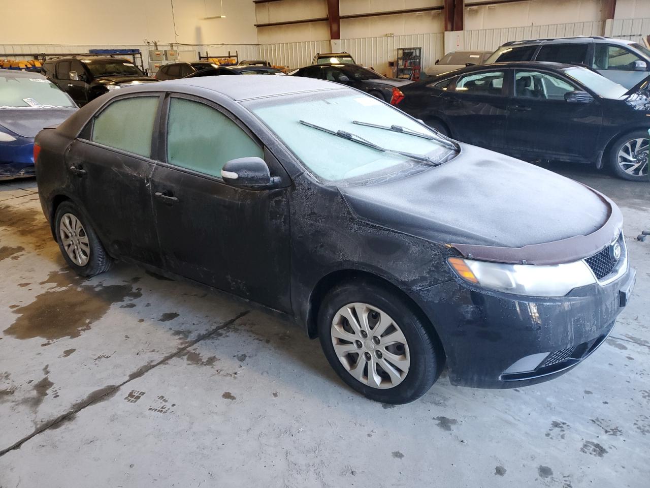 2010 KIA Forte VIN KNAFU4A2XA5218311 Copart auction photo, vandalism damage thumbnail 4