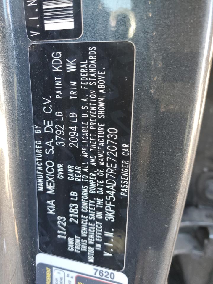 2024 KIA Forte VIN 3KPF54AD7RE720730 Copart auction photo, front end damage thumbnail 15