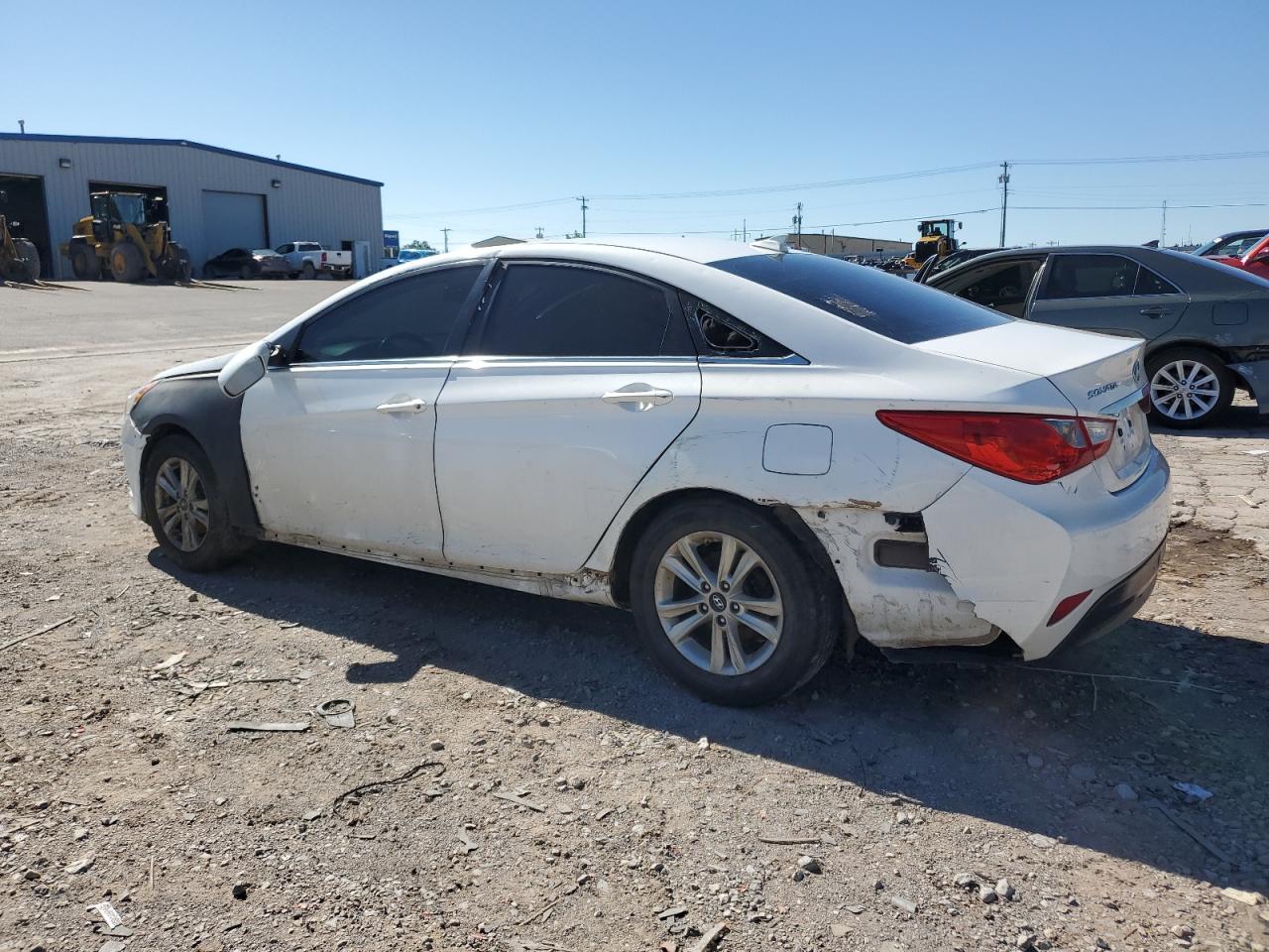 2014 Hyundai Sonata VIN 5NPEB4AC5EH857487 Copart auction photo, side / front end damage thumbnail 2
