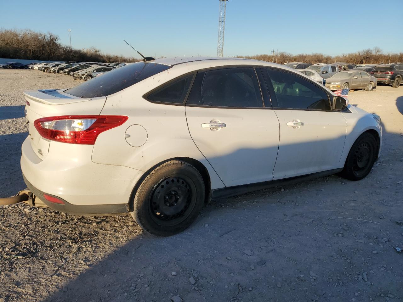2014 Ford Focus VIN 1FADP3F29EL351377 Copart auction photo, undercarriage / side damage thumbnail 3