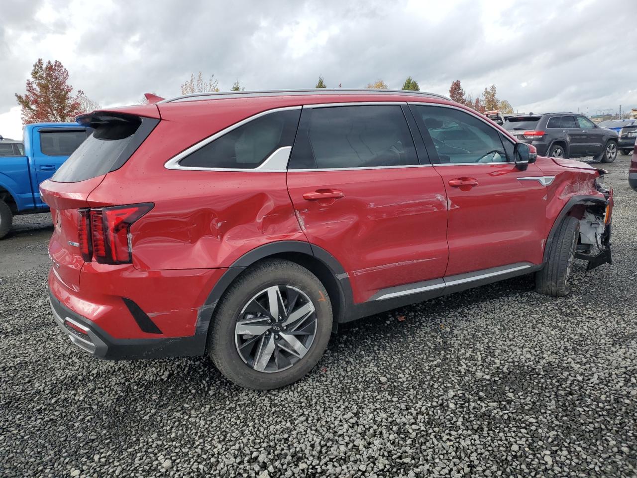 2021 KIA Sorento VIN KNDRH4LG1M5045005 Copart auction photo, all over damage thumbnail 3