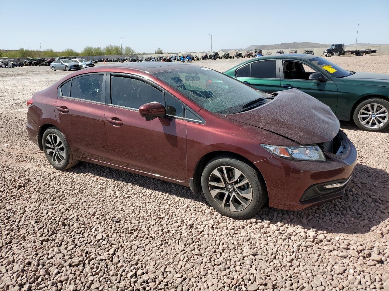 2015 Honda Civic VIN 19XFB2F85FE089030 Copart auction photo, front end / side damage thumbnail 4