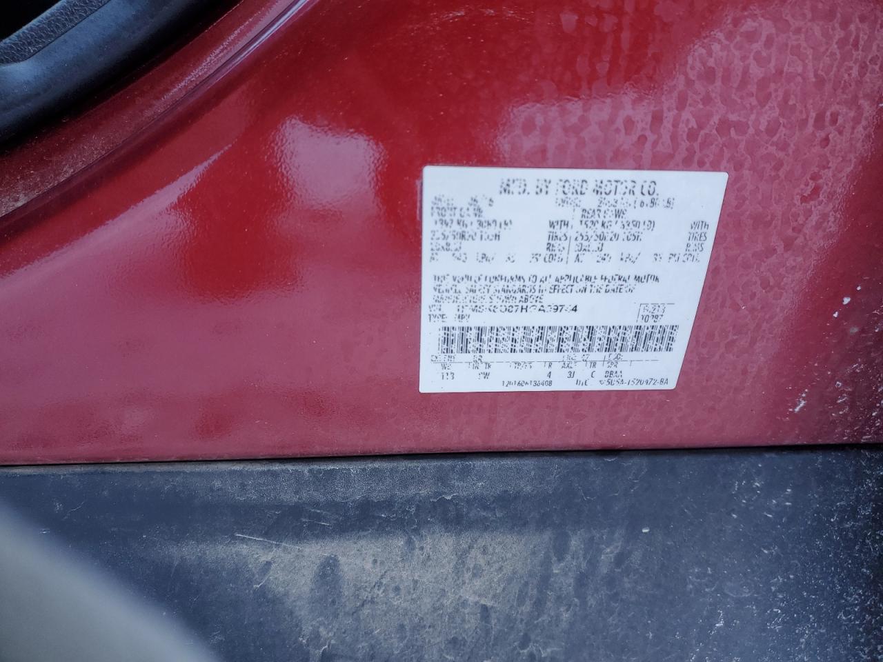 2017 Ford Explorer VIN 1FM5K8D87HGA09744 Copart auction photo, front end damage thumbnail 15
