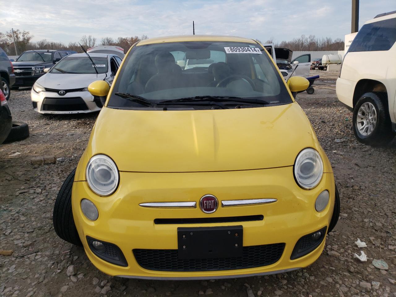 2013 Fiat 500 VIN 3C3CFFBR0DT655153 Copart auction photo, front end / undercarriage damage thumbnail 5