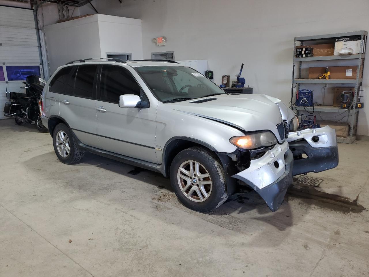 2006 BMW X5 VIN 5UXFA13536LY25718 Copart auction photo, front end / side damage thumbnail 4