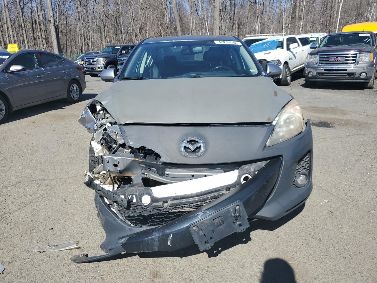 2012 Mazda 3 VIN JM1BL1W68C1509673 Copart auction photo, front end / all over damage thumbnail 5