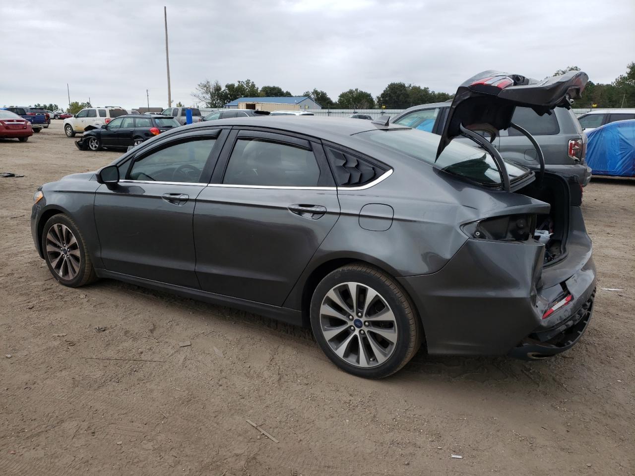 2019 Ford Fusion VIN 3FA6P0T97KR253325 Copart auction photo, rear end damage thumbnail 2