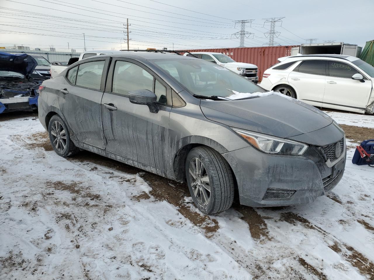 2021 Nissan Versa VIN 3N1CN8EV7ML870194 Copart auction photo, side damage thumbnail 4