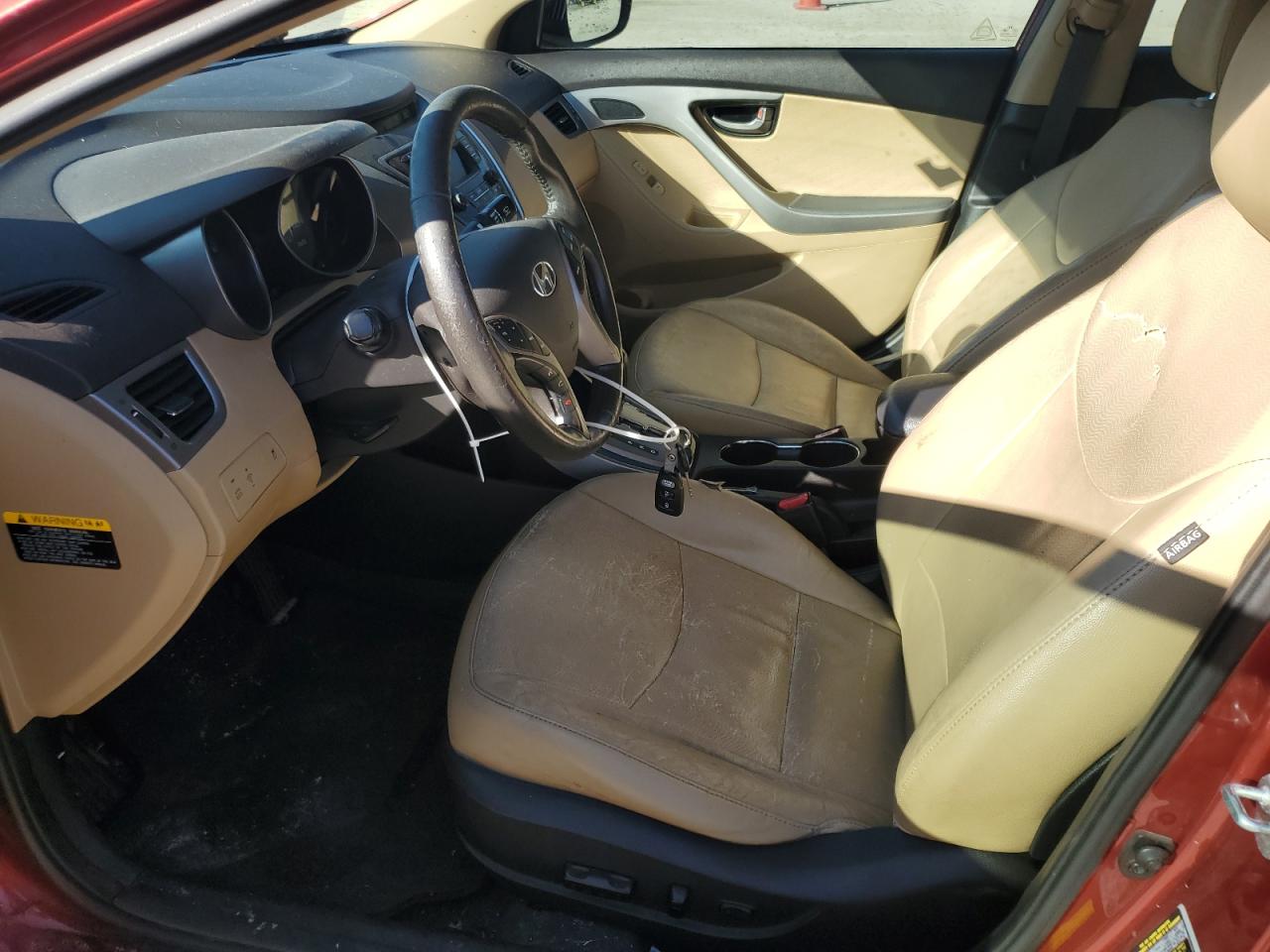 2013 Hyundai Elantra VIN 5NPDH4AE3DH260185 Copart auction photo, side damage thumbnail 7