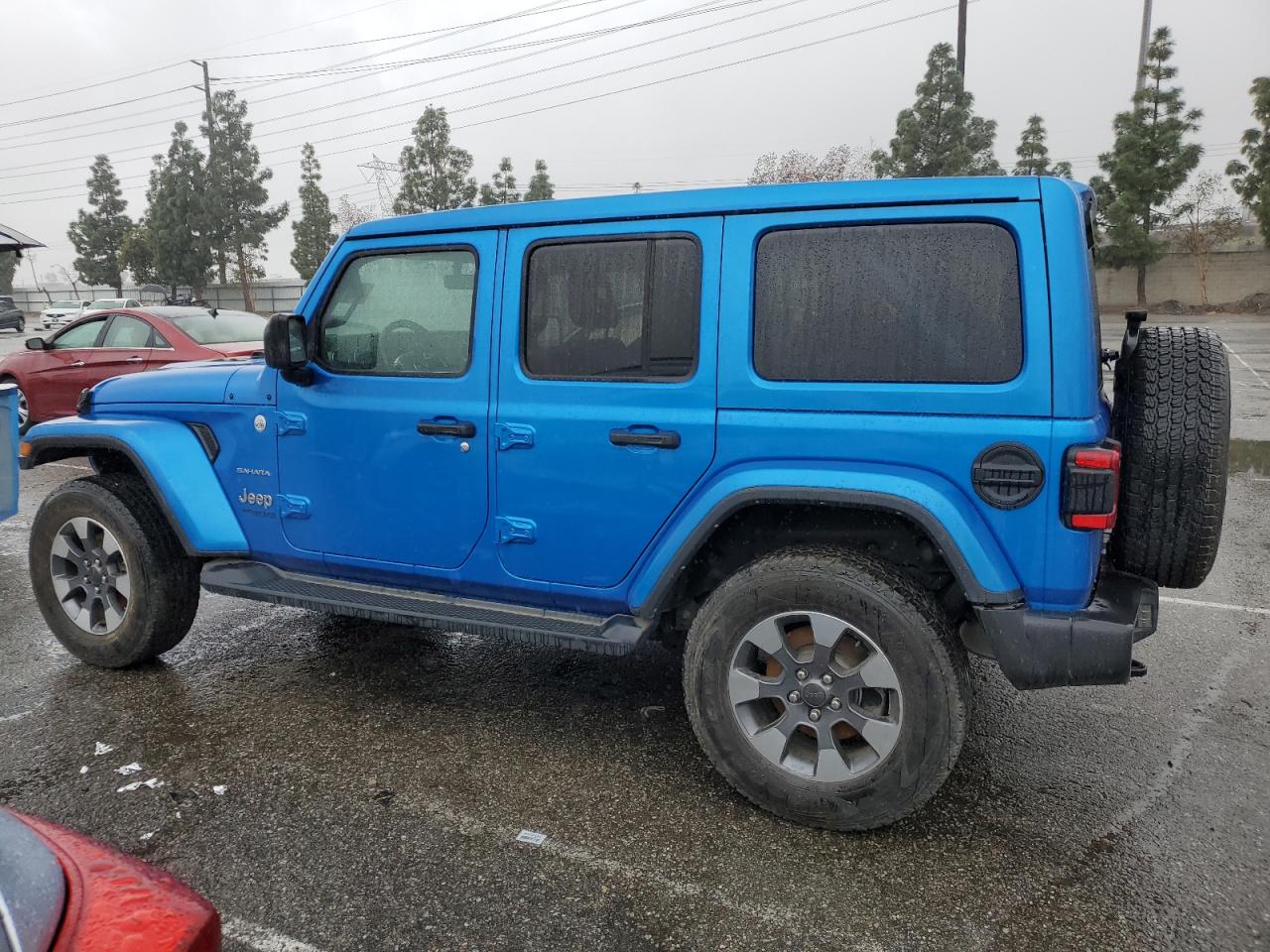 2021 Jeep Wrangler VIN 1C4HJXEG7MW728612 Copart auction photo, front end / side damage thumbnail 2
