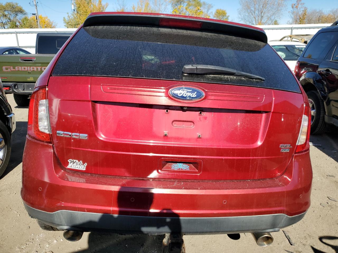 2014 Ford Edge VIN 2FMDK4JCXEBB84439 Copart auction photo, all over damage thumbnail 6