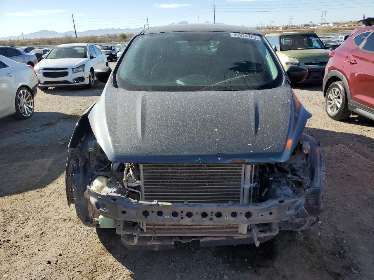 2019 Ford Escape VIN 1FMCU0F73KUB86632 Copart auction photo, side / front end damage thumbnail 5