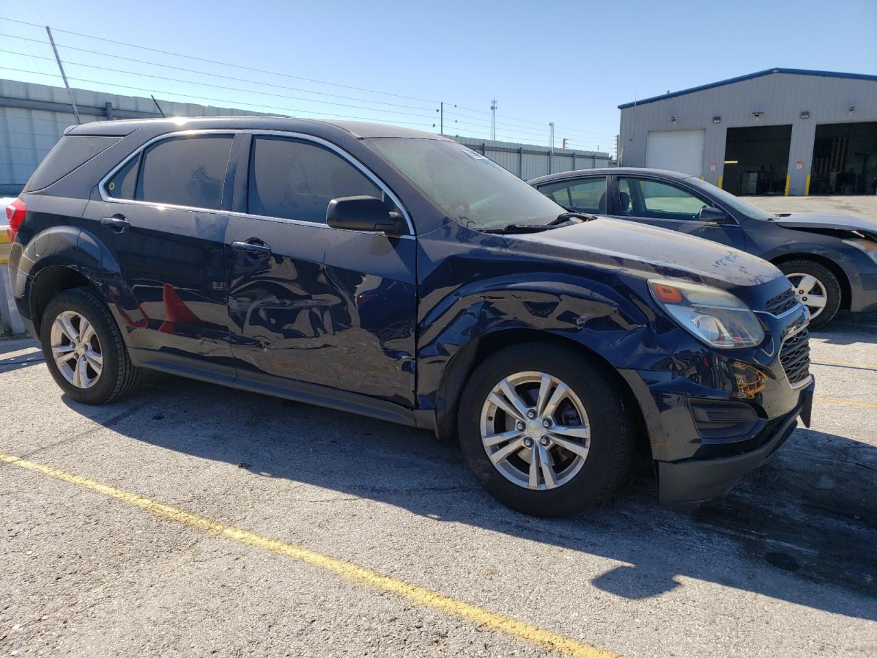 2016 Chevrolet Equinox VIN 2GNALBEK4G1123890 Copart auction photo, side / front end damage thumbnail 4