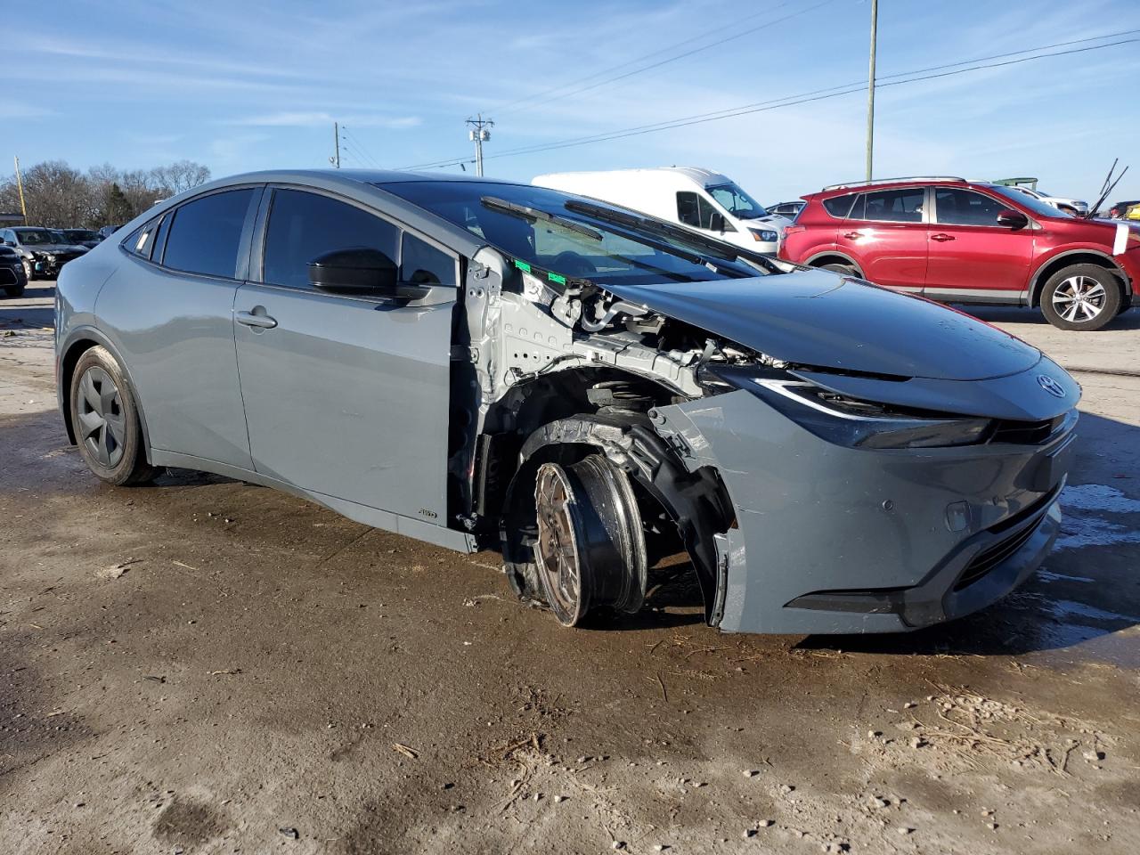 2024 Toyota Prius VIN JTDADABU9R3008785 Copart auction photo, front end / side damage thumbnail 4