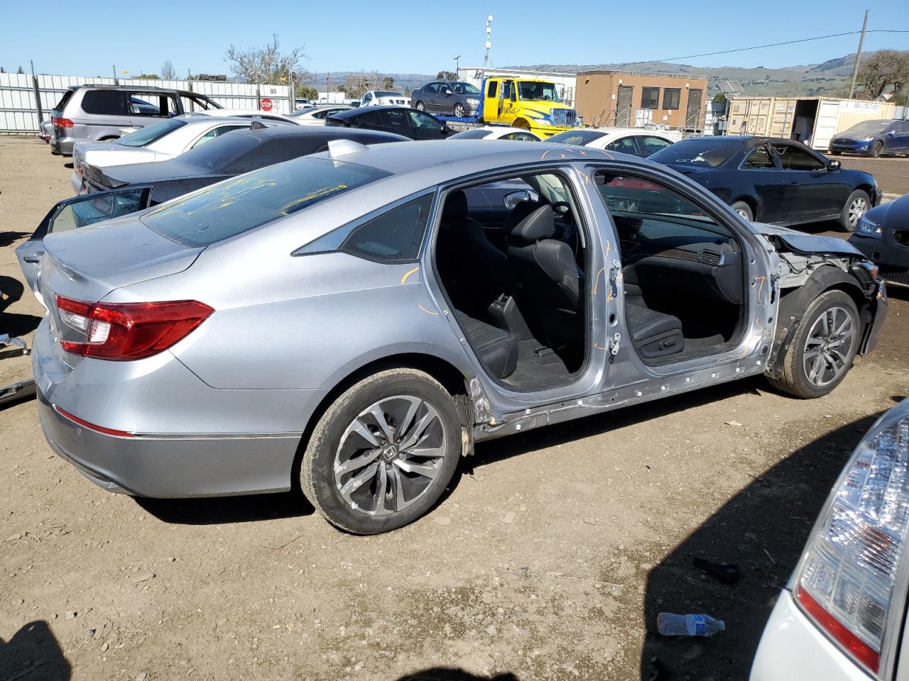 2022 Honda Accord VIN 1HGCV3F59NA021404 Copart auction photo, side / front end damage thumbnail 3