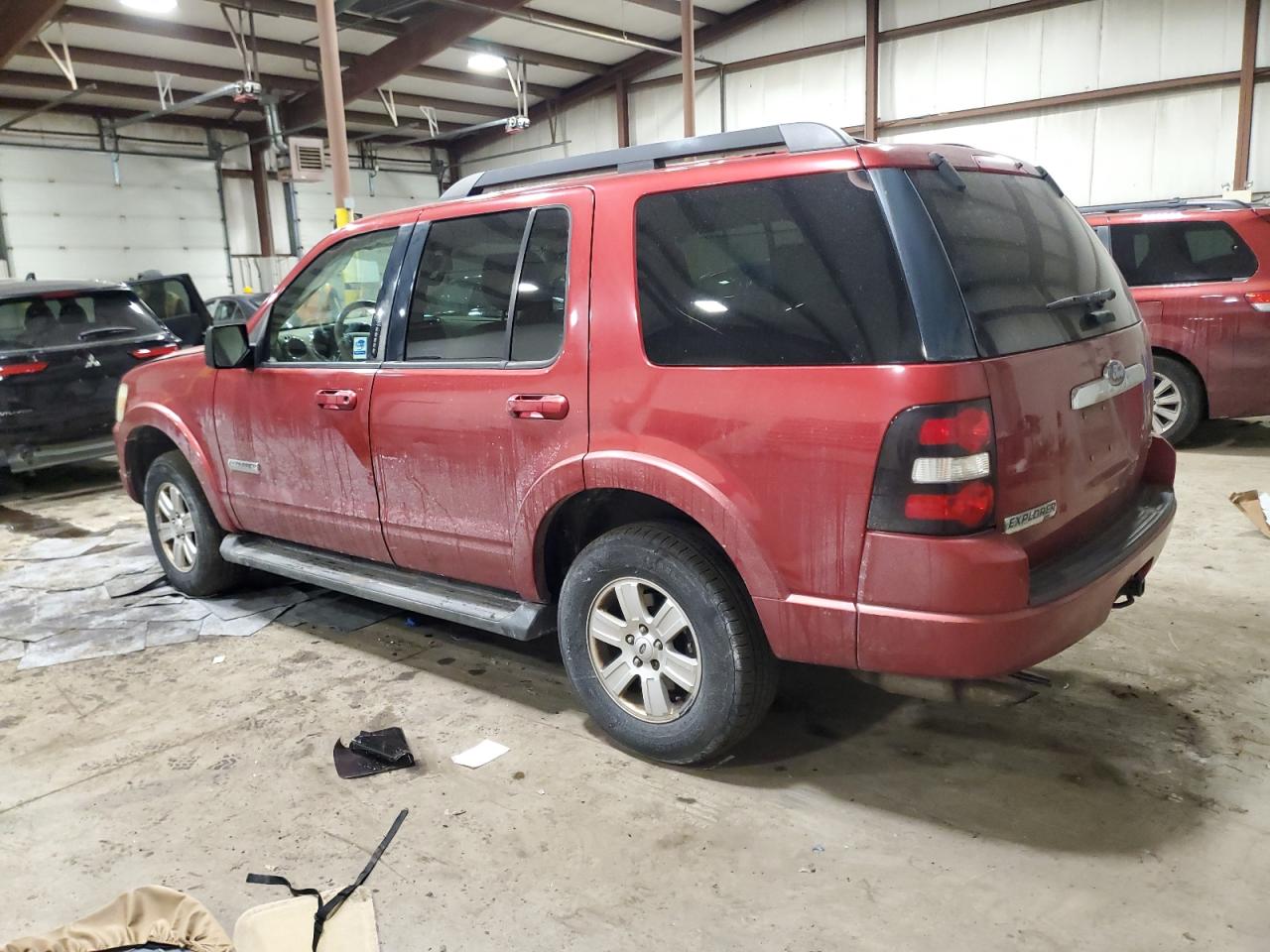 2008 Ford Explorer VIN 1FMEU73E68UB11002 Copart auction photo, side / front end damage thumbnail 2