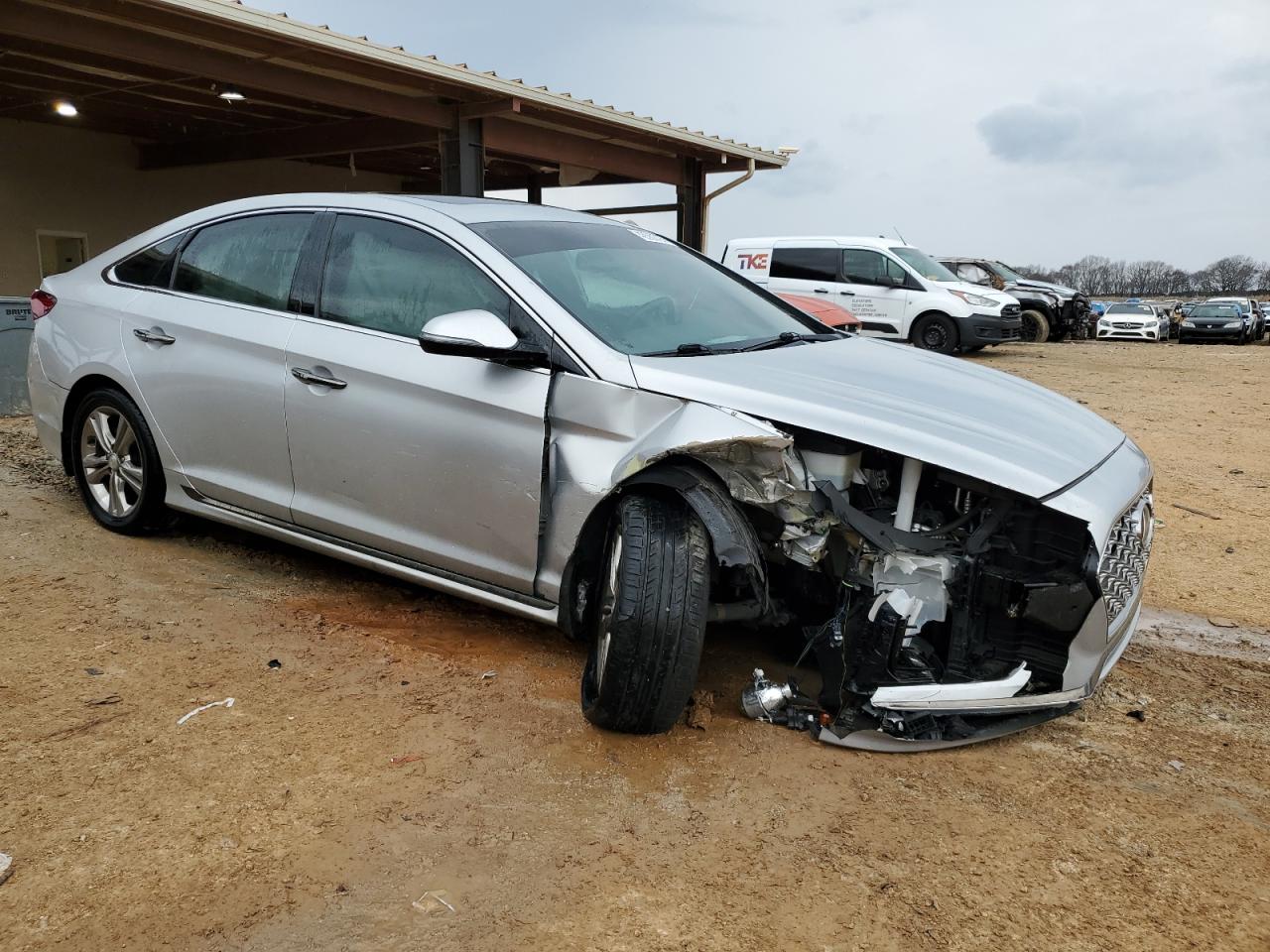 2019 Hyundai Sonata VIN 5NPE34AF6KH776808 Copart auction photo, front end / undercarriage damage thumbnail 4