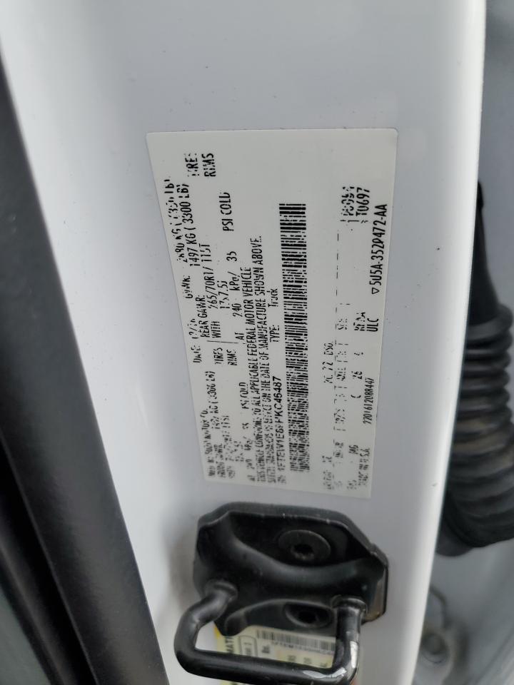 2017 Ford F-150 VIN 1FTEW1E89HKC46487 Copart auction photo, front end damage thumbnail 12