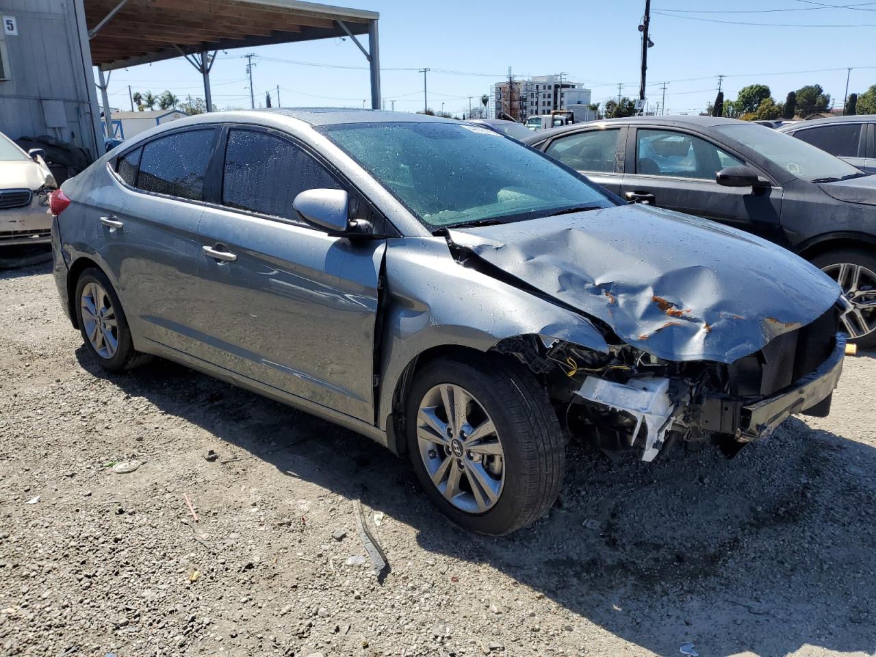 2018 Hyundai Elantra VIN KMHD84LF3JU609686 Copart auction photo, front end / rear end damage thumbnail 4