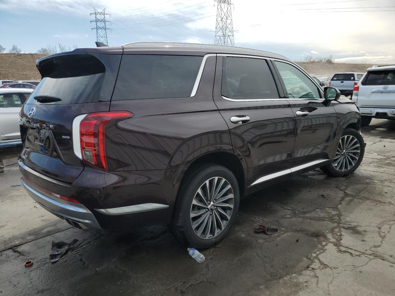 2024 Hyundai Palisade VIN KM8R7DGE7RU731246 Copart auction photo, front end damage thumbnail 3