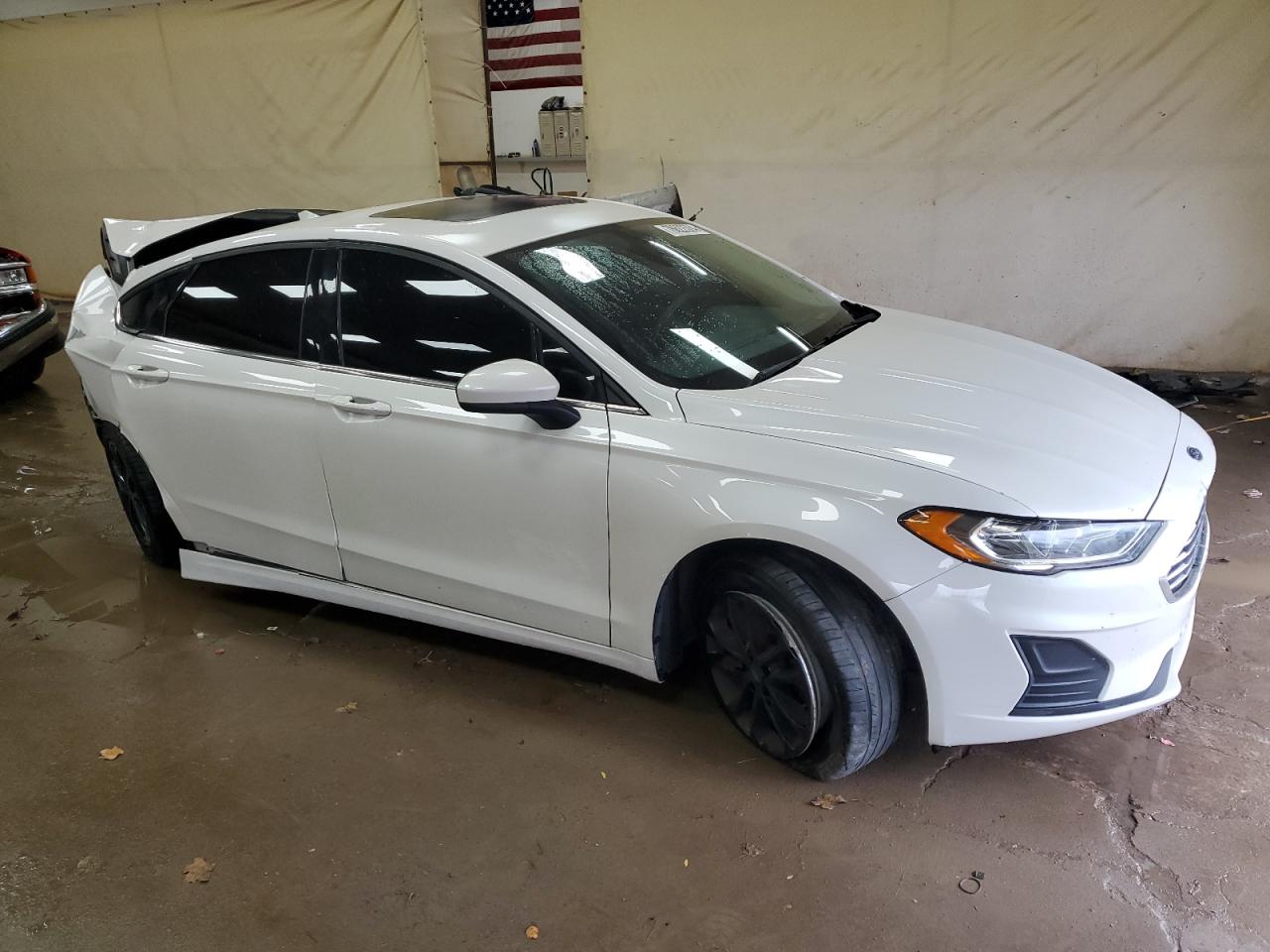 2020 Ford Fusion VIN 3FA6P0HD7LR108428 Copart auction photo, rear end / side damage thumbnail 4
