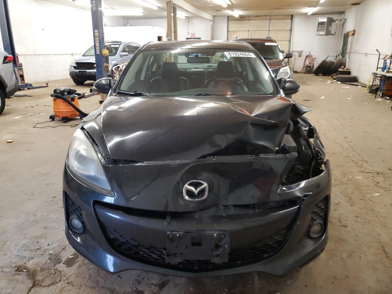 2013 Mazda 3 VIN JM1BL1W75D1801498 Copart auction photo, front end / hail damage thumbnail 5