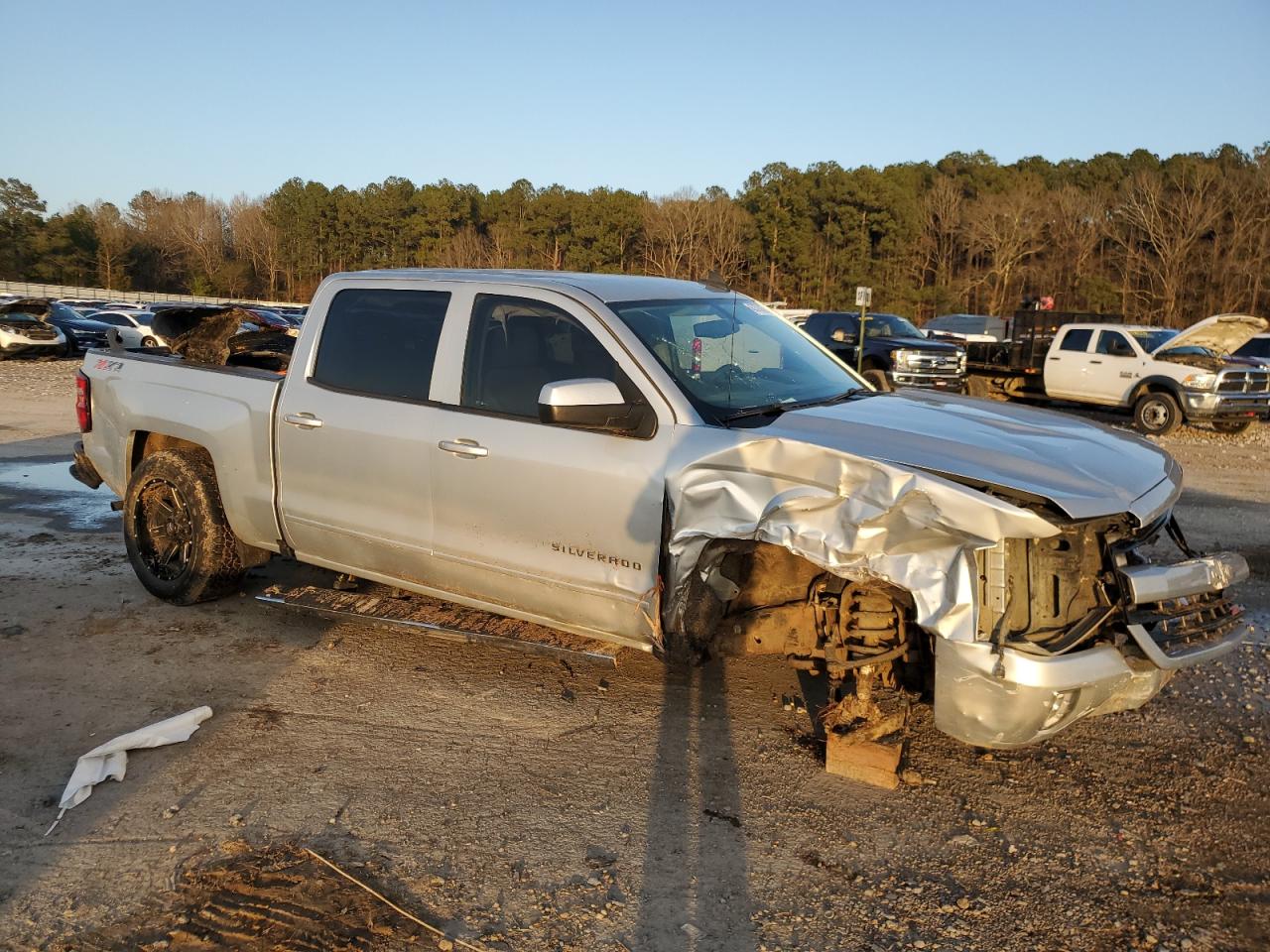 2016 Chevrolet Silverado VIN 3GCUKREC3GG238854 Copart auction photo, undercarriage / all over damage thumbnail 4