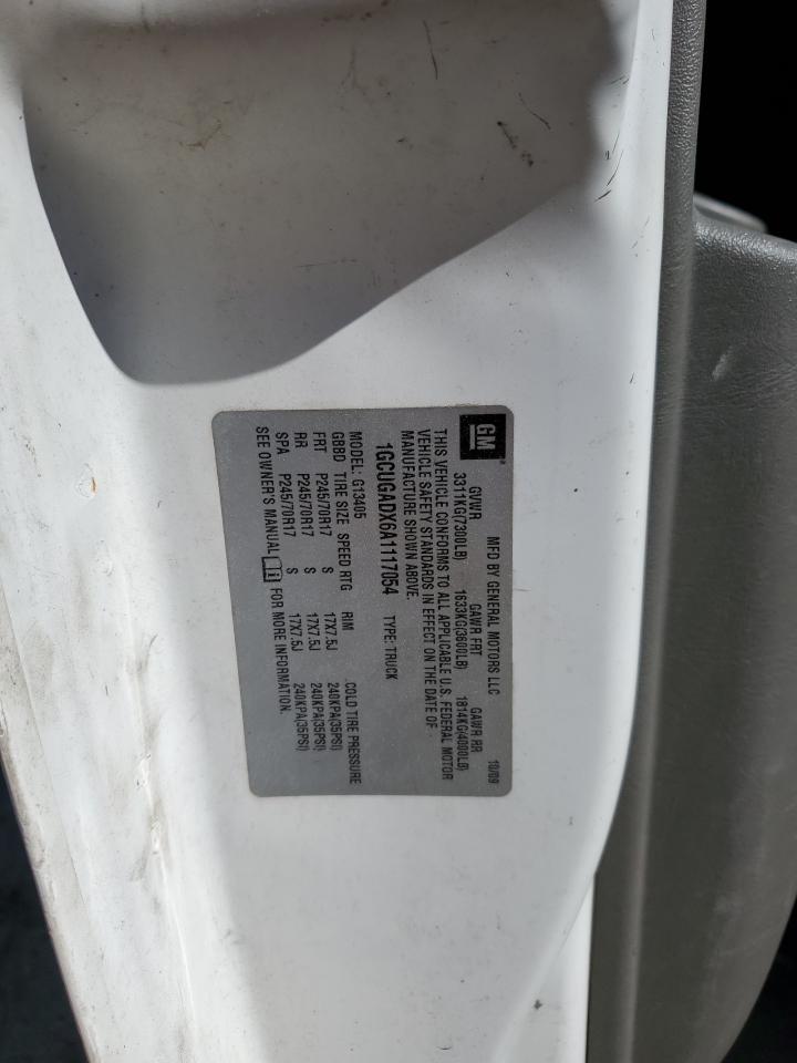 2010 Chevrolet Express VIN 1GCUGADX6A1117054 Copart auction photo, front end damage thumbnail 13