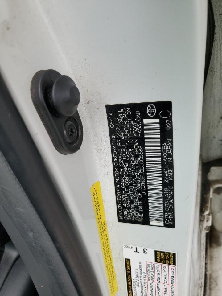 2014 Toyota Prius VIN JTDZN3EU0EJ005688 Copart auction photo, front end damage thumbnail 15