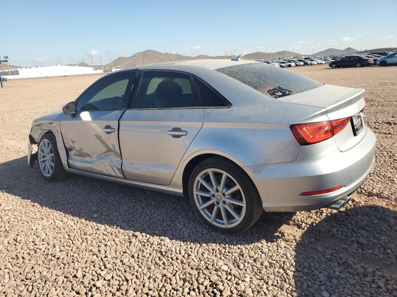 2015 Audi A3 VIN WAUAJGFF5F1076240 Copart auction photo, side / front end damage thumbnail 2