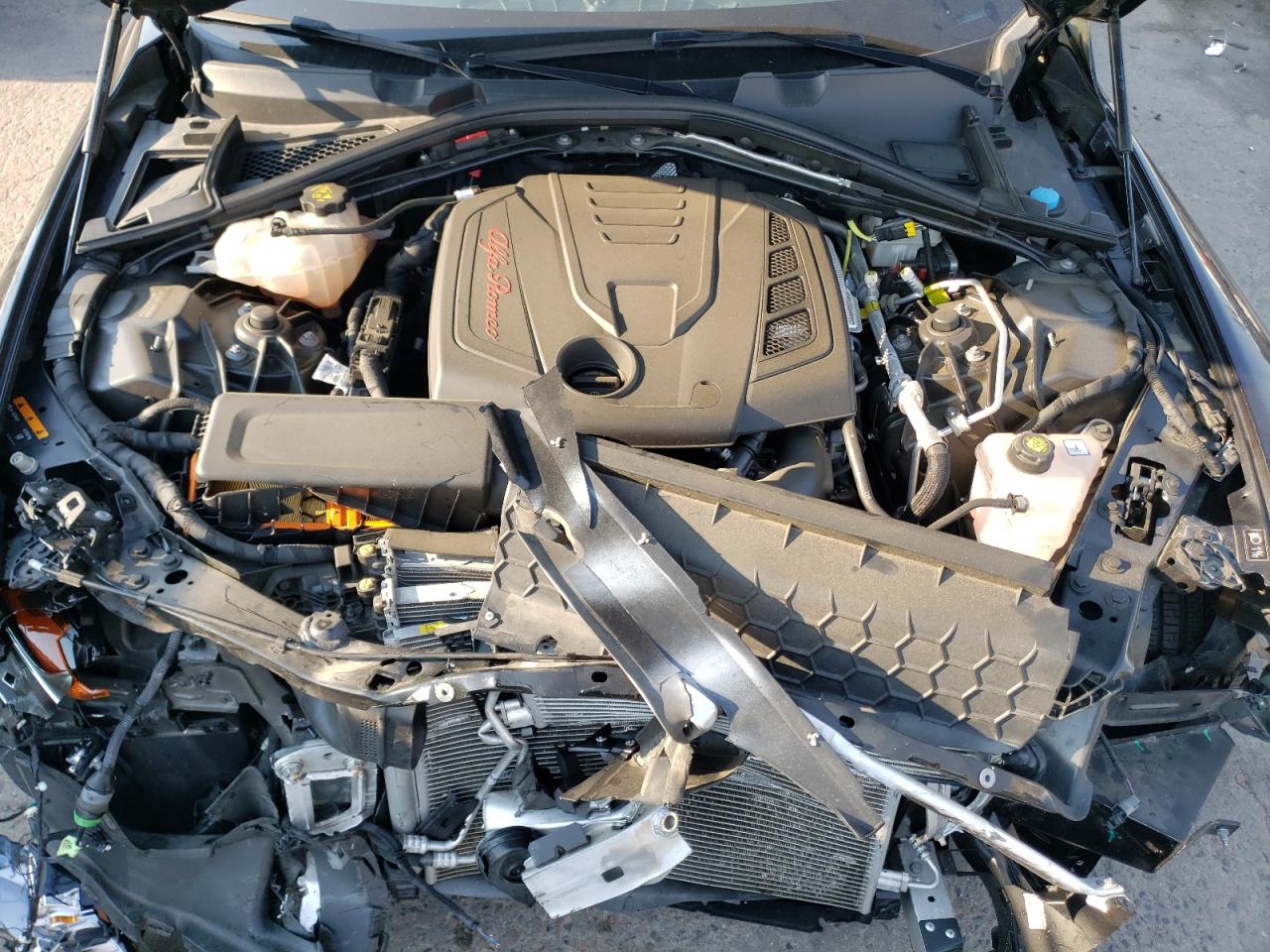 2022 Alfa Romeo Giulia VIN ZARFAMBN0N7653455 Copart auction photo, front end / frame damage damage thumbnail 11