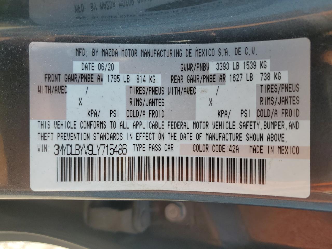 2020 Toyota Yaris VIN 3MYDLBYV9LY715486 Copart auction photo, front end damage thumbnail 12