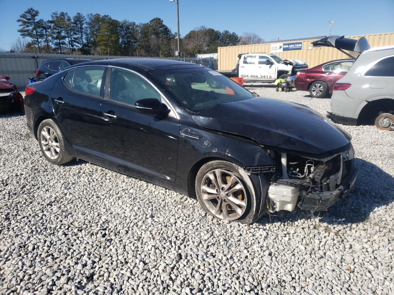 2013 KIA Optima VIN 5XXGN4A77DG186000 Copart auction photo, front end / rear end damage thumbnail 4