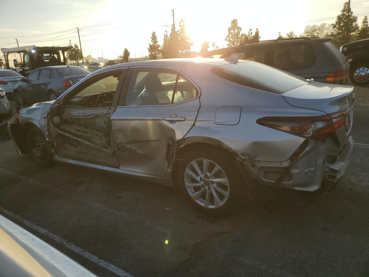 2021 Toyota Camry VIN 4T1C11AK6MU540673 Copart auction photo, all over damage thumbnail 2