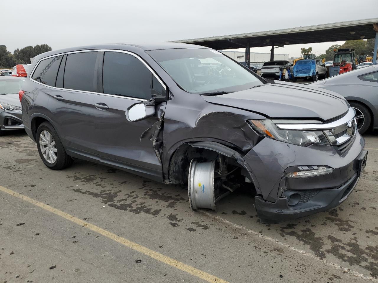 2020 Honda Pilot VIN 5FNYF6H17LB027252 Copart auction photo, front end / undercarriage damage thumbnail 4