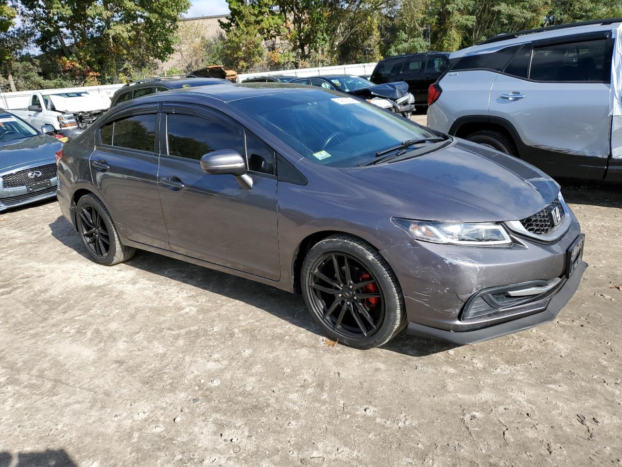 2015 Honda Civic VIN 19XFB2F50FE704184 Copart auction photo, rear end / minor dent/scratches damage thumbnail 4