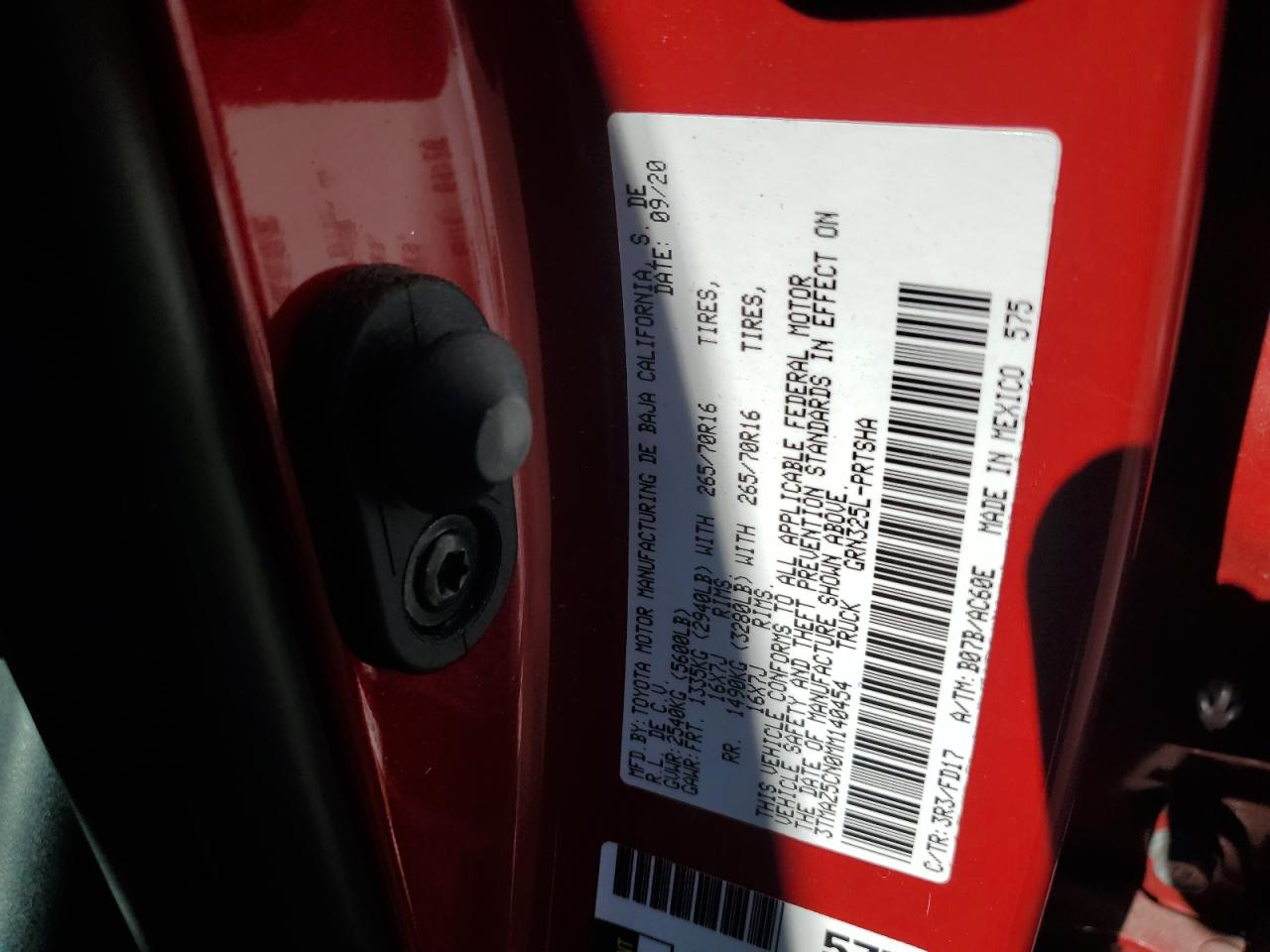 2021 Toyota Tacoma VIN 3TMAZ5CN0MM140454 Copart auction photo, minor dent/scratches damage thumbnail 12