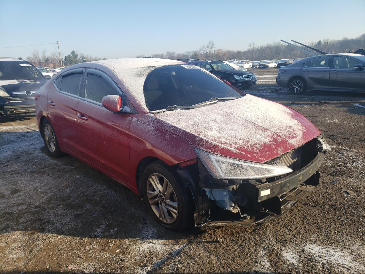 2019 Hyundai Elantra VIN 5NPD84LF7KH471490 Copart auction photo, front end damage thumbnail 4