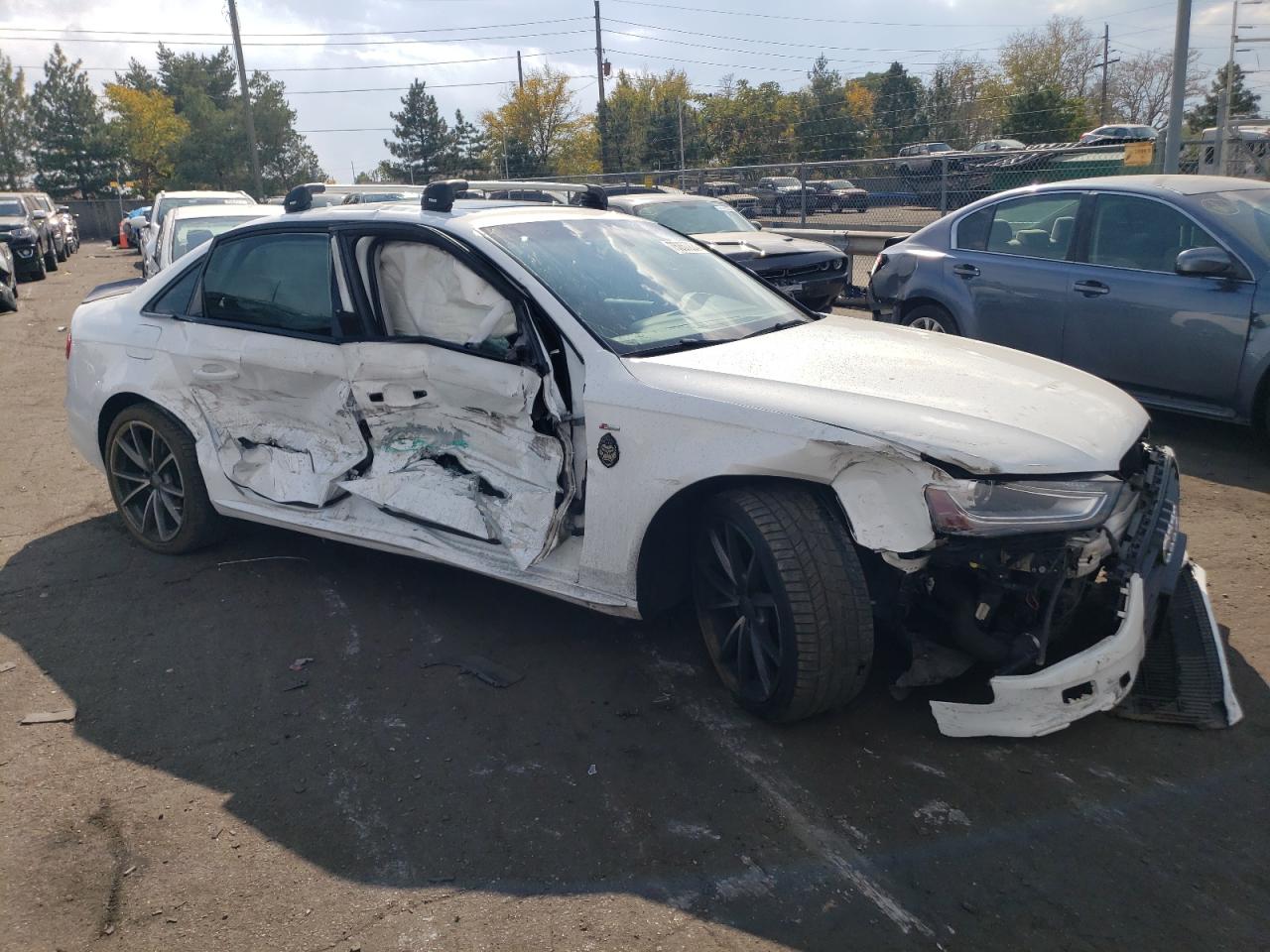 2016 Audi A4 VIN WAUBFAFL8GN016505 Copart auction photo, side / front end damage thumbnail 4