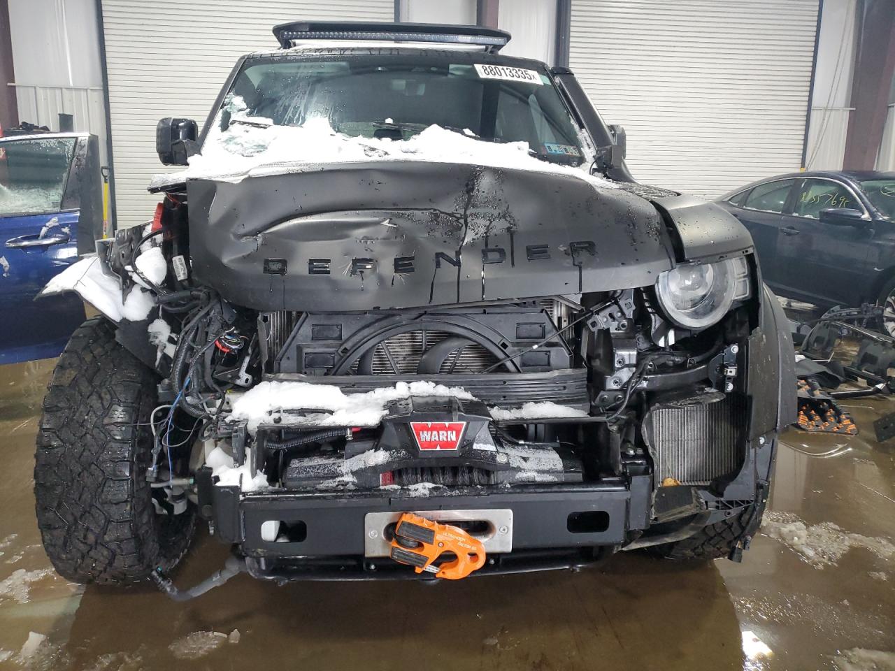 2023 Land Rover Defender VIN SALEPFEU8P2225838 Copart auction photo, front end damage thumbnail 5