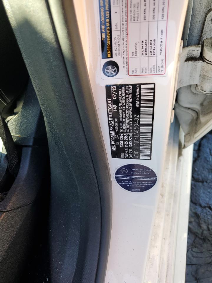 2014 Mercedes-Benz E-klasse VIN WDDHF8JB4EA850432 Copart auction photo, side damage thumbnail 14
