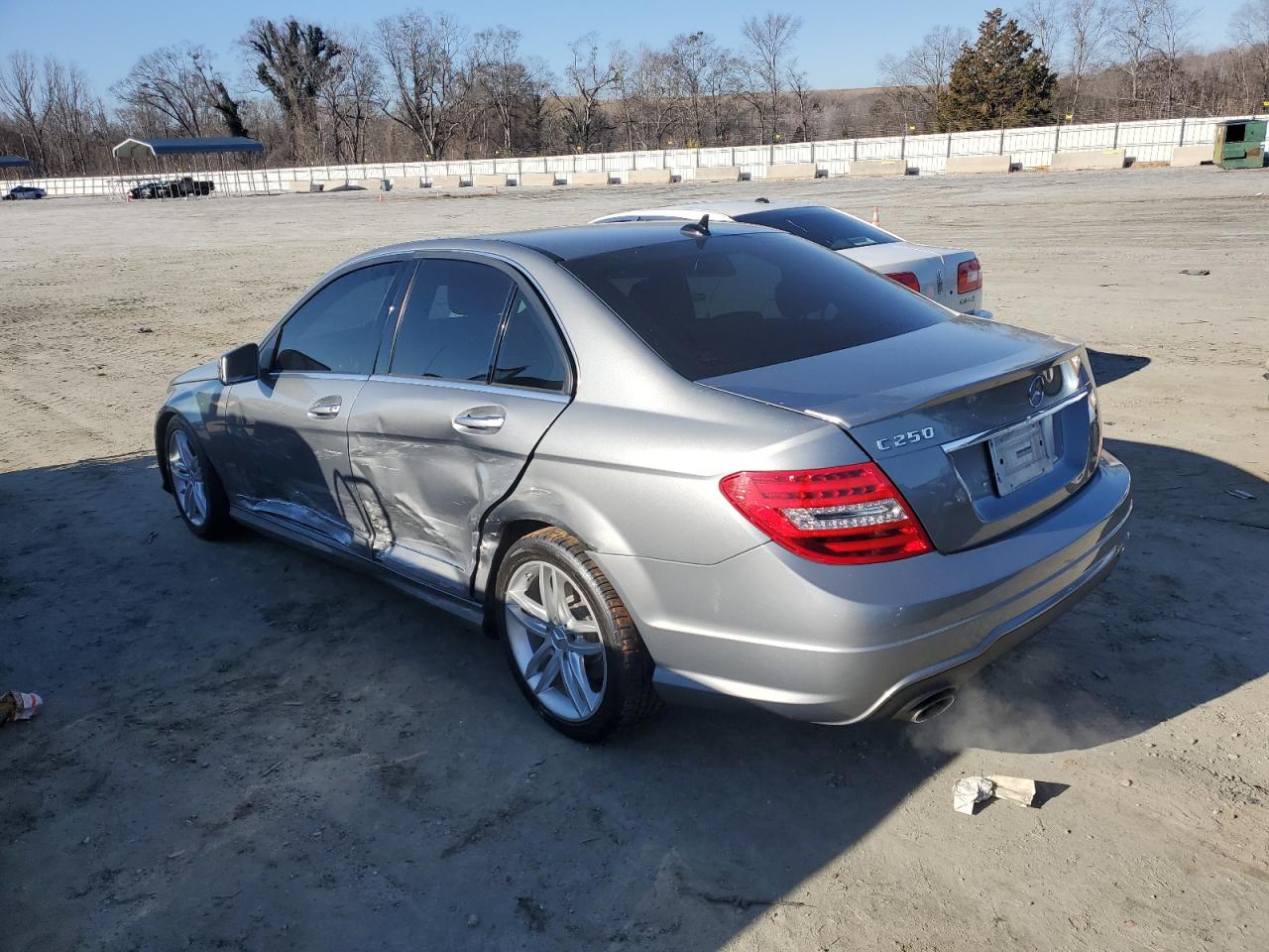 2013 Mercedes-Benz C-klasse VIN WDDGF4HBXDR252243 Copart auction photo, side damage thumbnail 2