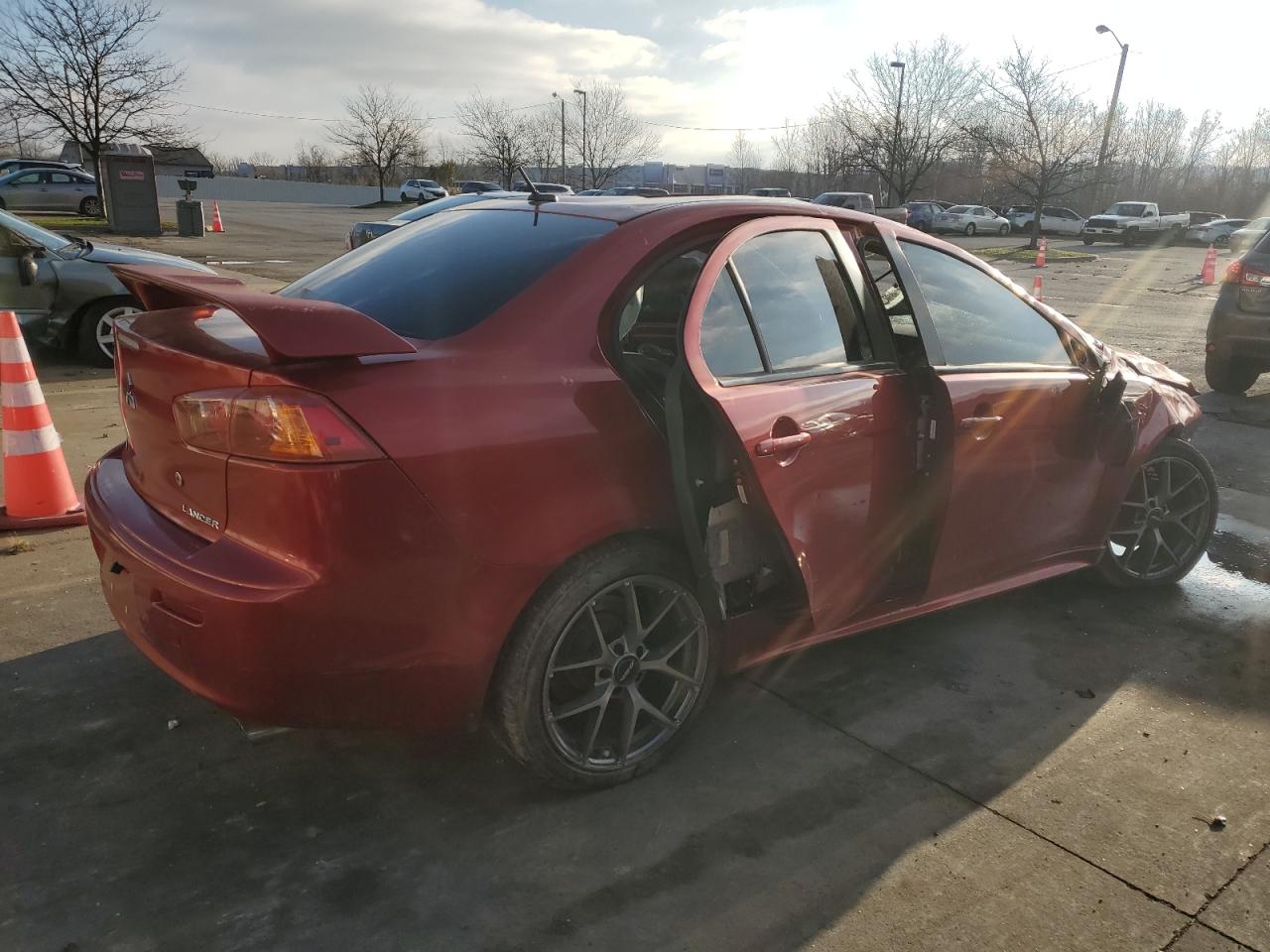 2009 Mitsubishi Lancer VIN JA3AU86W59U015908 Copart auction photo, all over damage thumbnail 3