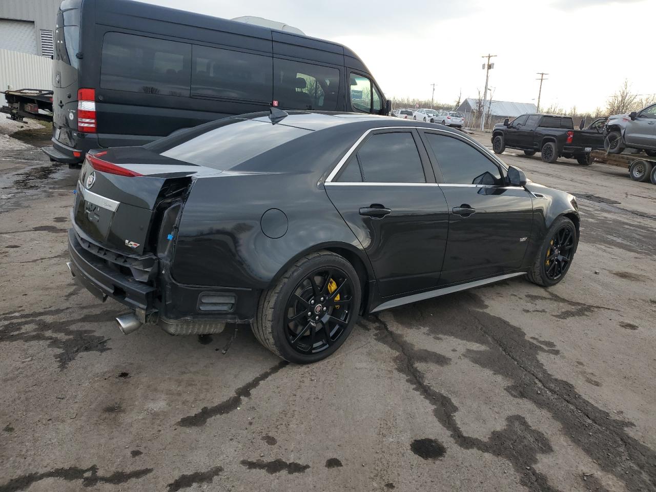 2014 Cadillac CTS VIN 1G6DV5EP1E0110992 Copart auction photo, front end / rear end damage thumbnail 3