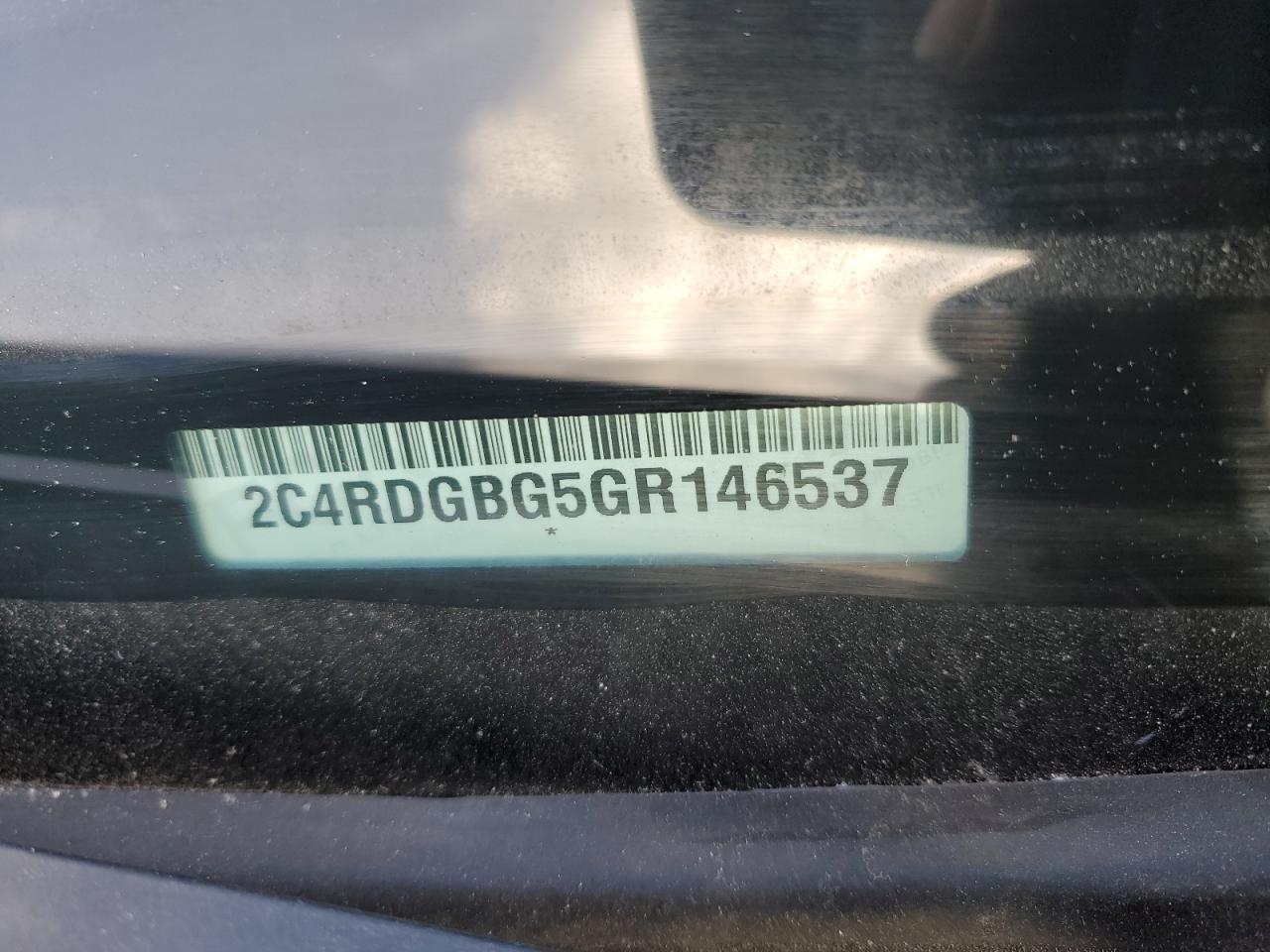 2016 Dodge Caravan VIN 2C4RDGBG5GR146537 Copart auction photo, all over damage thumbnail 14